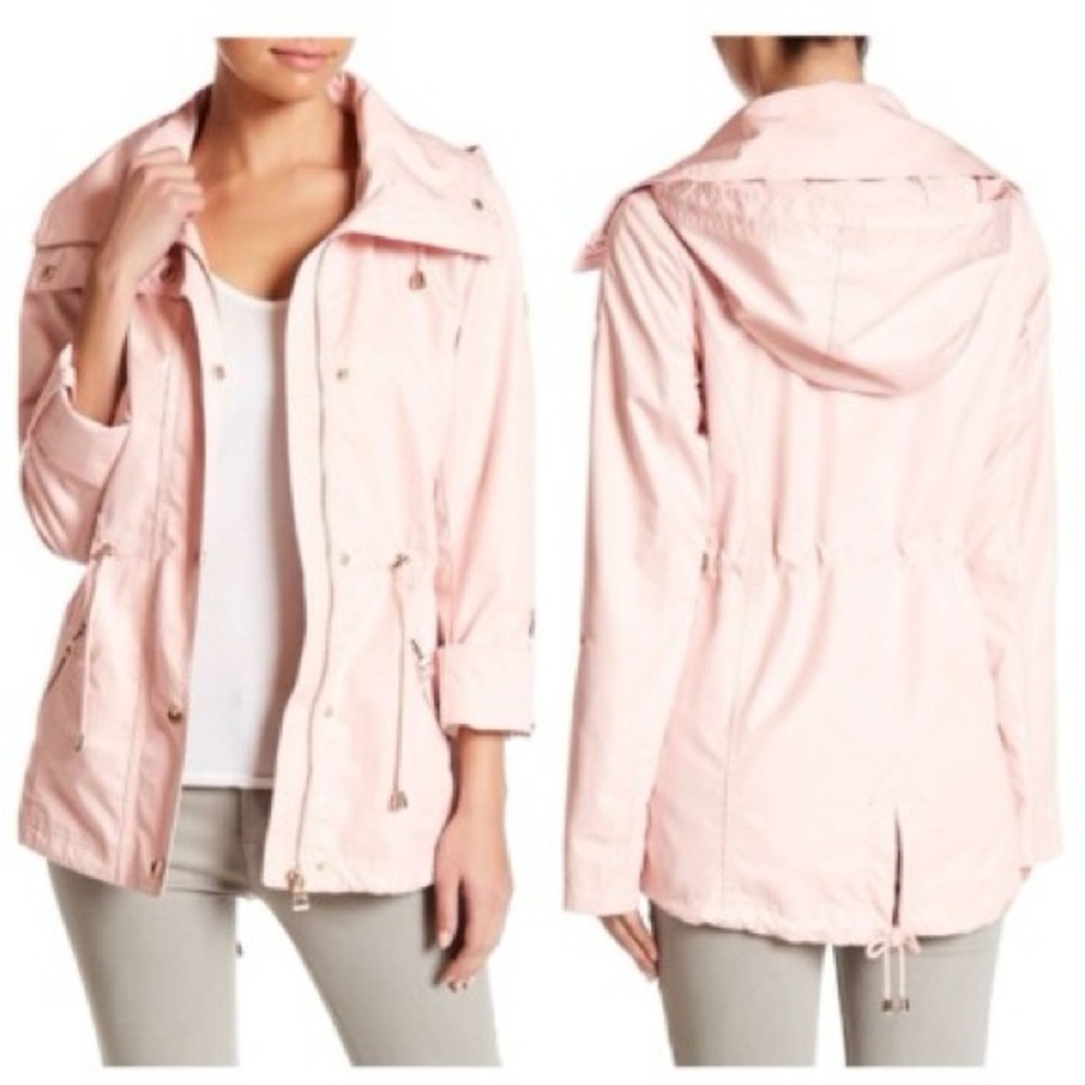 Guess Pink Utility Jacket with Relaxed Fit